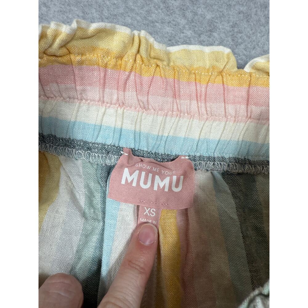 Show Me Your Mumu Womens Size XS Pull On Wide Leg Stripe Pants - Picture 3 of 10